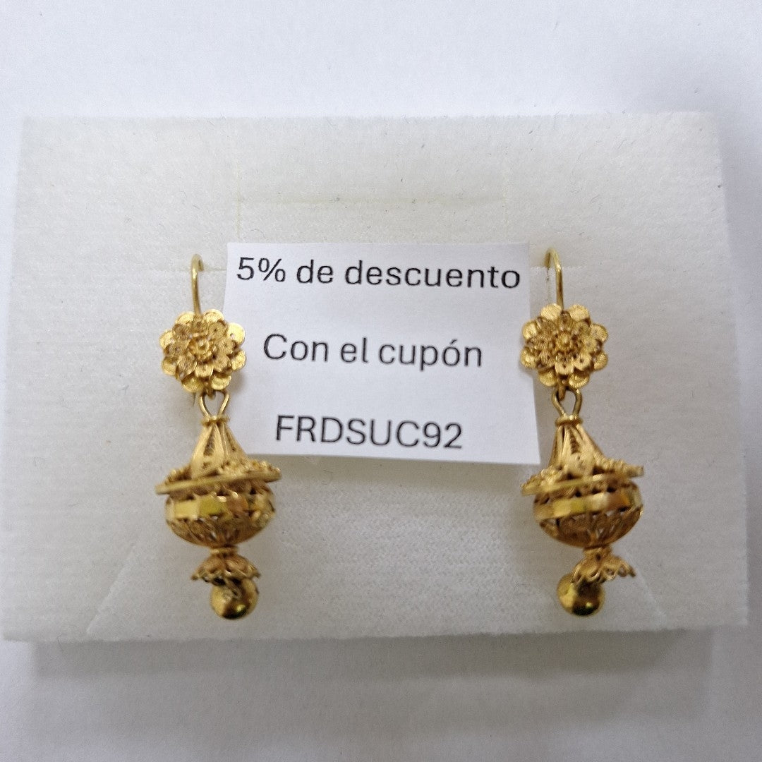 ARETES PAR ORO 10 K 4,40 GRMS (SEMINUEVO)