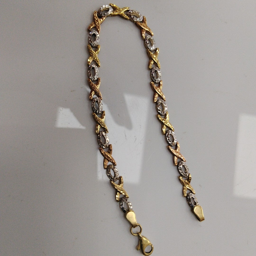 PULSERA ORO, ORO COMBINADO 14 K 3.3 GRMS (SEMINUEVO)