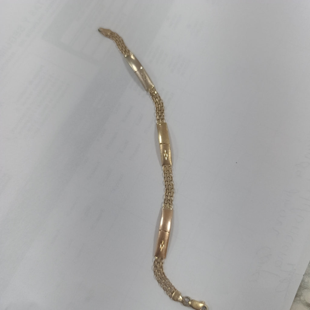 PULSERA ORO COMBINADO 10 K 4.5 GRMS (SEMINUEVO)