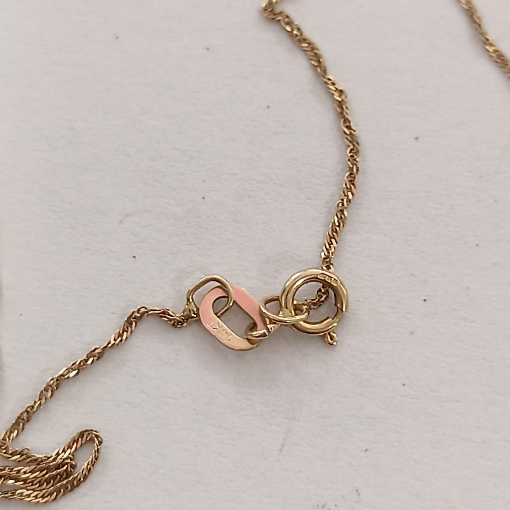 DIJE,GARGANTILLA ORO COMBINADO 14 K 1,60 GRMS (SEMINUEVO)