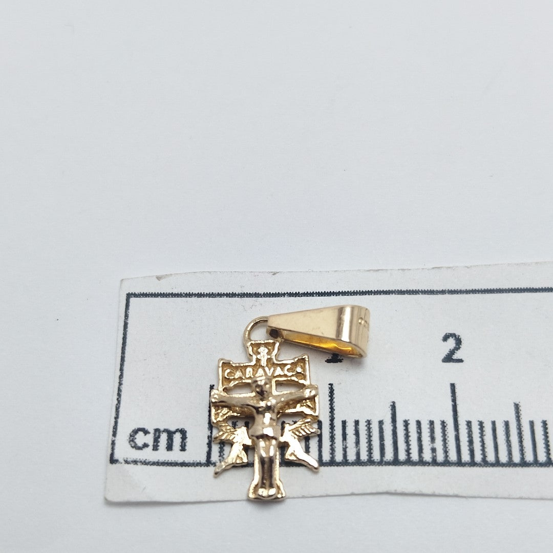 CRUZ DE CARAVACA ORO 14 K 1.3 GRMS (SEMINUEVO)