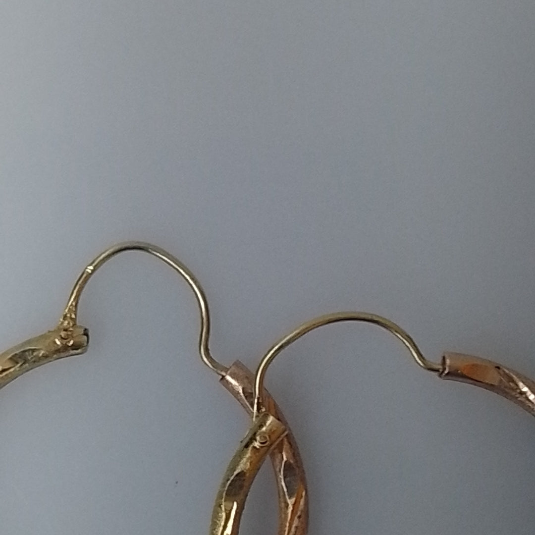 ARRACADAS PAR ORO, ORO COMBINADO 10 K 2.5 GRMS (SEMINUEVO)