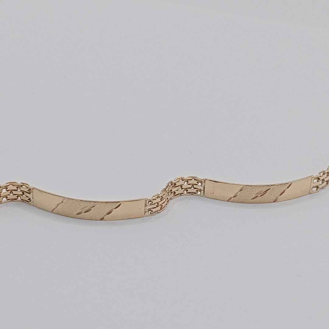 PULSERA ORO COMBINADO 10 K 4.4 GRMS (SEMINUEVO)