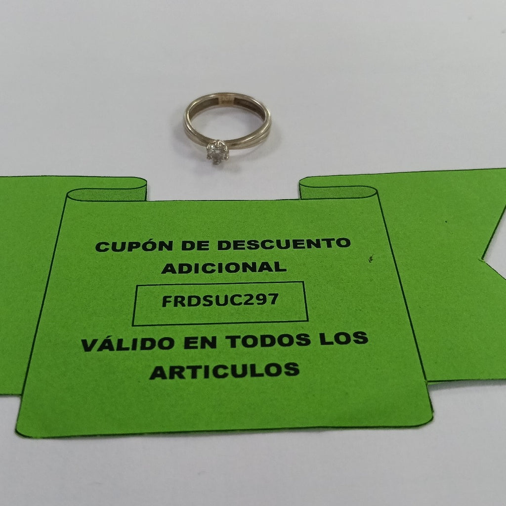 SOLITARIO ORO BLANCO 14 K 2.5 GRMS (SEMINUEVO)