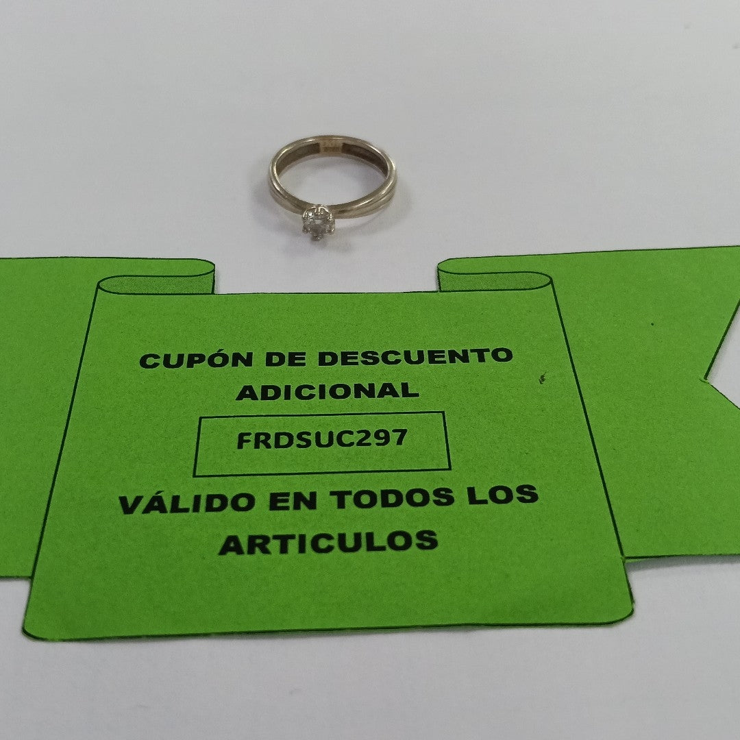 SOLITARIO ORO BLANCO 14 K 2.5 GRMS (SEMINUEVO)
