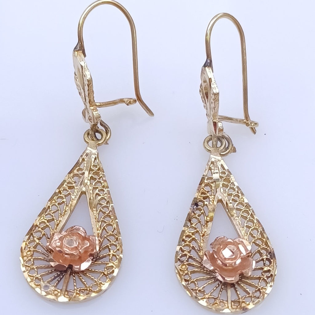 ARETES PAR ORO 14 K 4.1 GRMS (SEMINUEVO)
