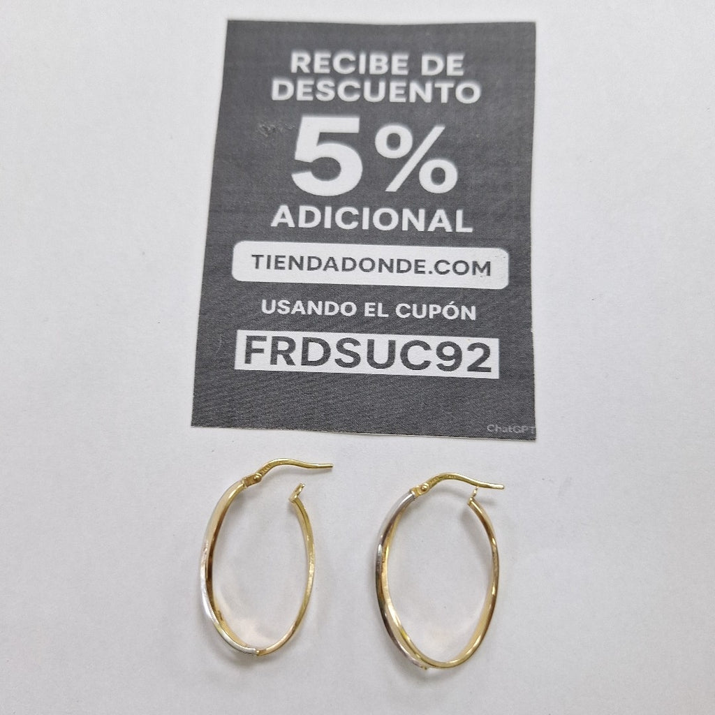 ARRACADAS PAR ORO 14 K 2.2 GRMS (SEMINUEVO)