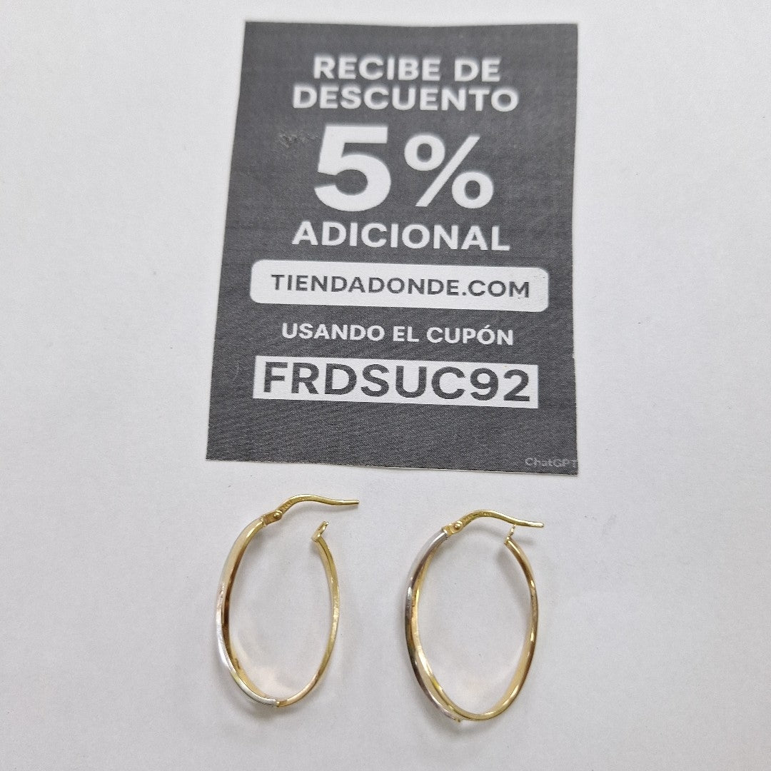 ARRACADAS PAR ORO 14 K 2.2 GRMS (SEMINUEVO)