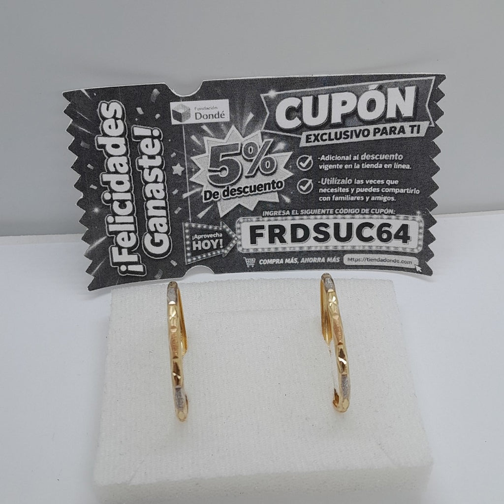 ARRACADAS PAR ORO 14 K 2,30 GRMS (SEMINUEVO)