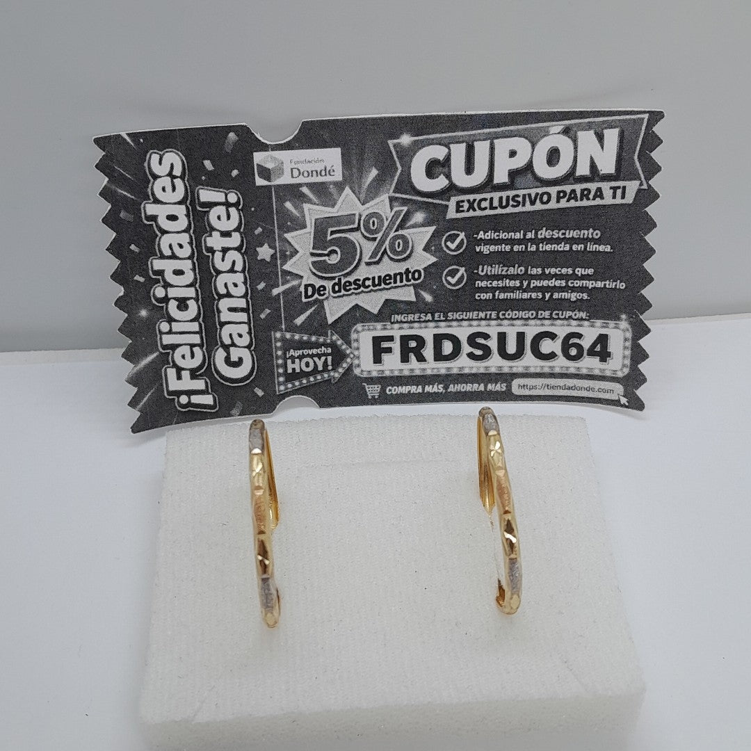 ARRACADAS PAR ORO 14 K 2,30 GRMS (SEMINUEVO)
