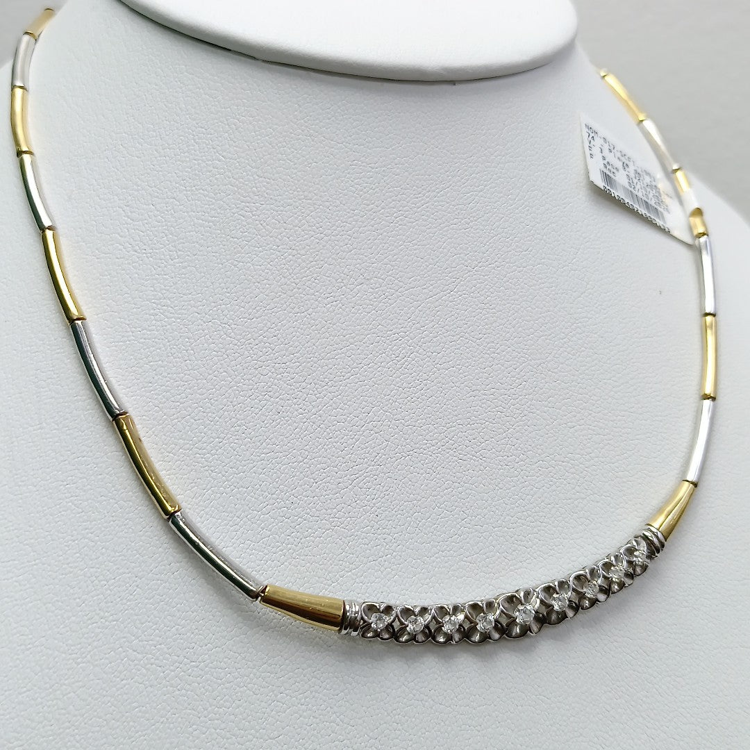 GARGANTILLA ORO,ORO BLANCO 14 K 16,70 GRMS (SEMINUEVO)