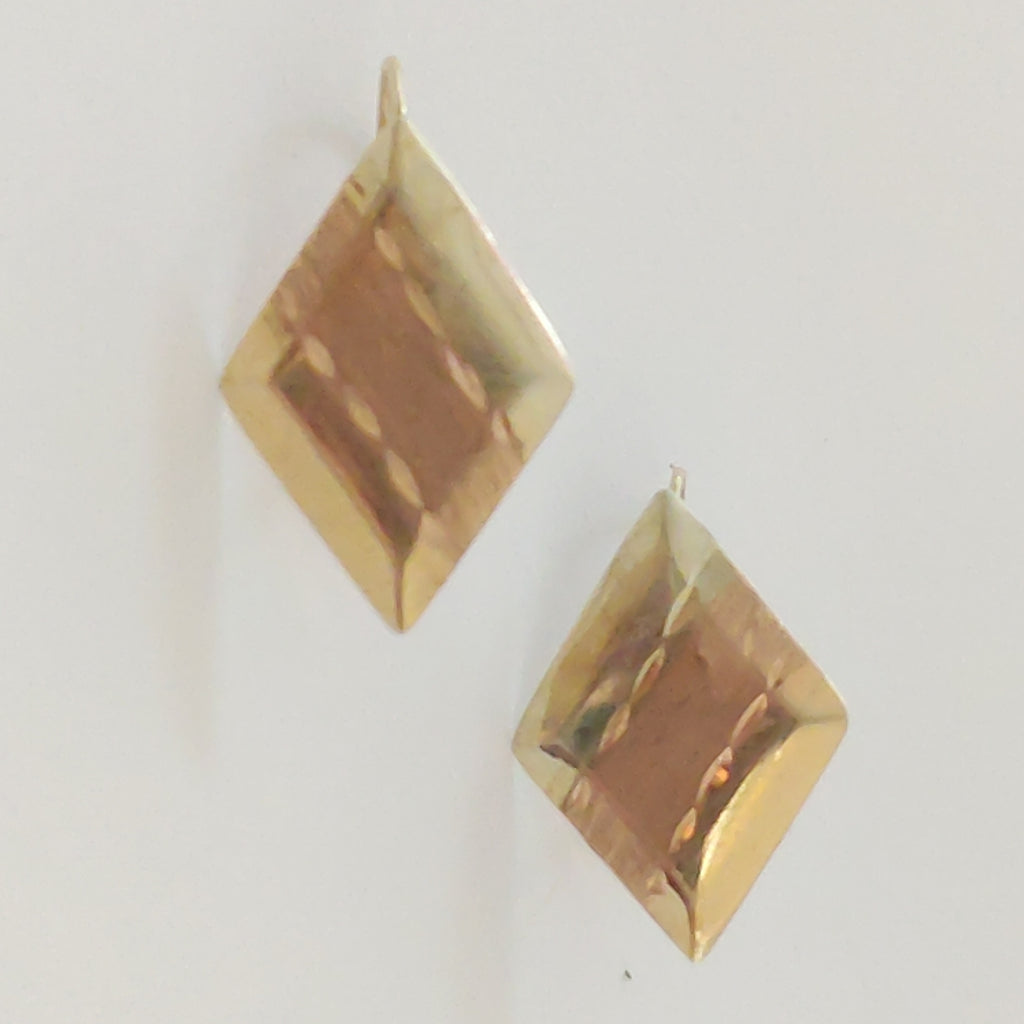 ARETES PAR ORO COMBINADO 10 K 0,80 GRMS (SEMINUEVO)