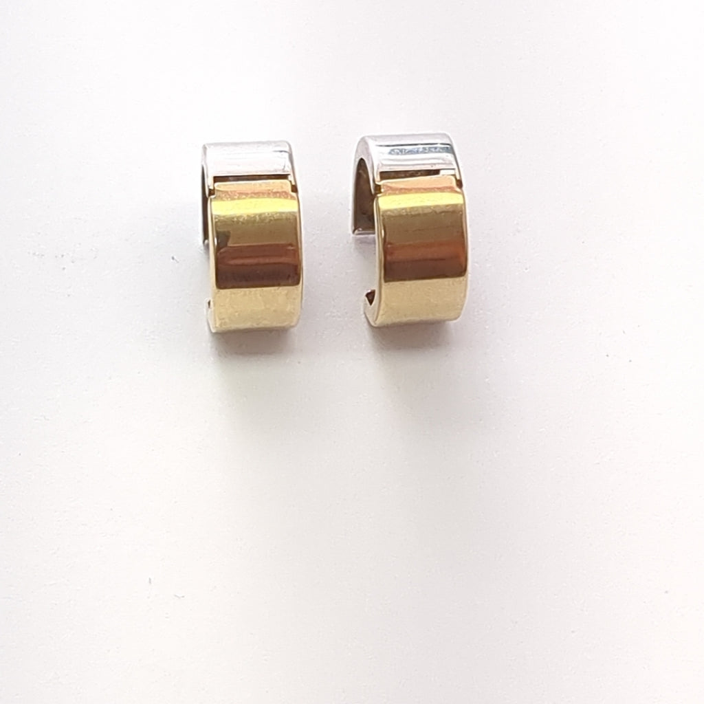 ARRACADAS PAR ORO COMBINADO 14 K 3.8 GRMS (SEMINUEVO)