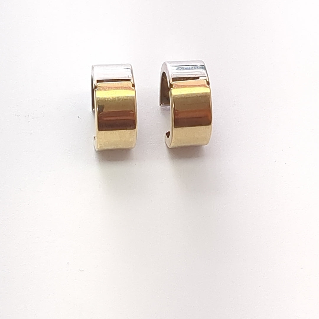 ARRACADAS PAR ORO COMBINADO 14 K 3.8 GRMS (SEMINUEVO)