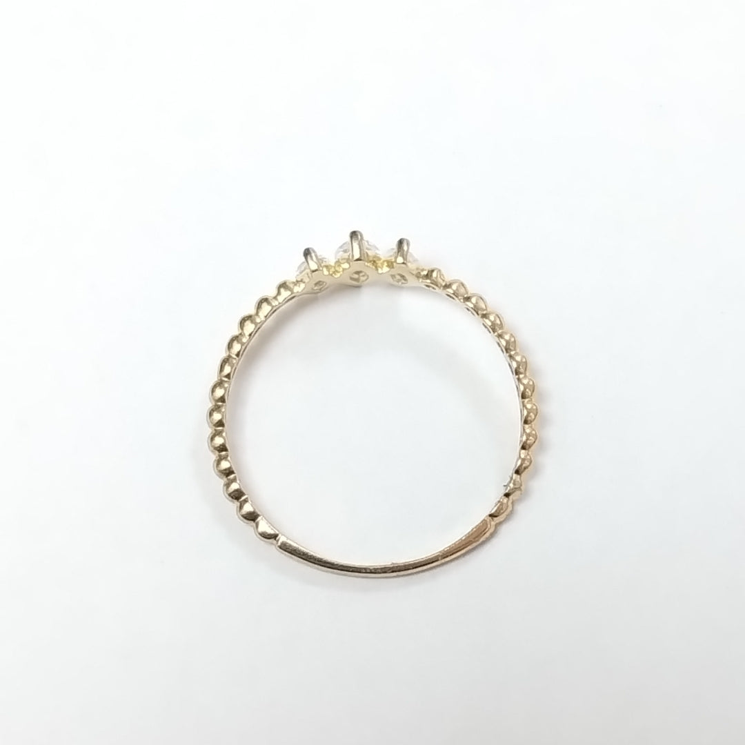 ANILLOS CON CIRCONIAS 10K TALLA 9 1.1 GR (NUEVO)