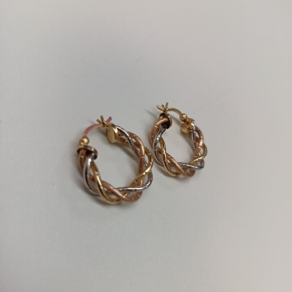 ARRACADAS PAR ORO COMBINADO 14 K 3,30 GRMS (SEMINUEVO)