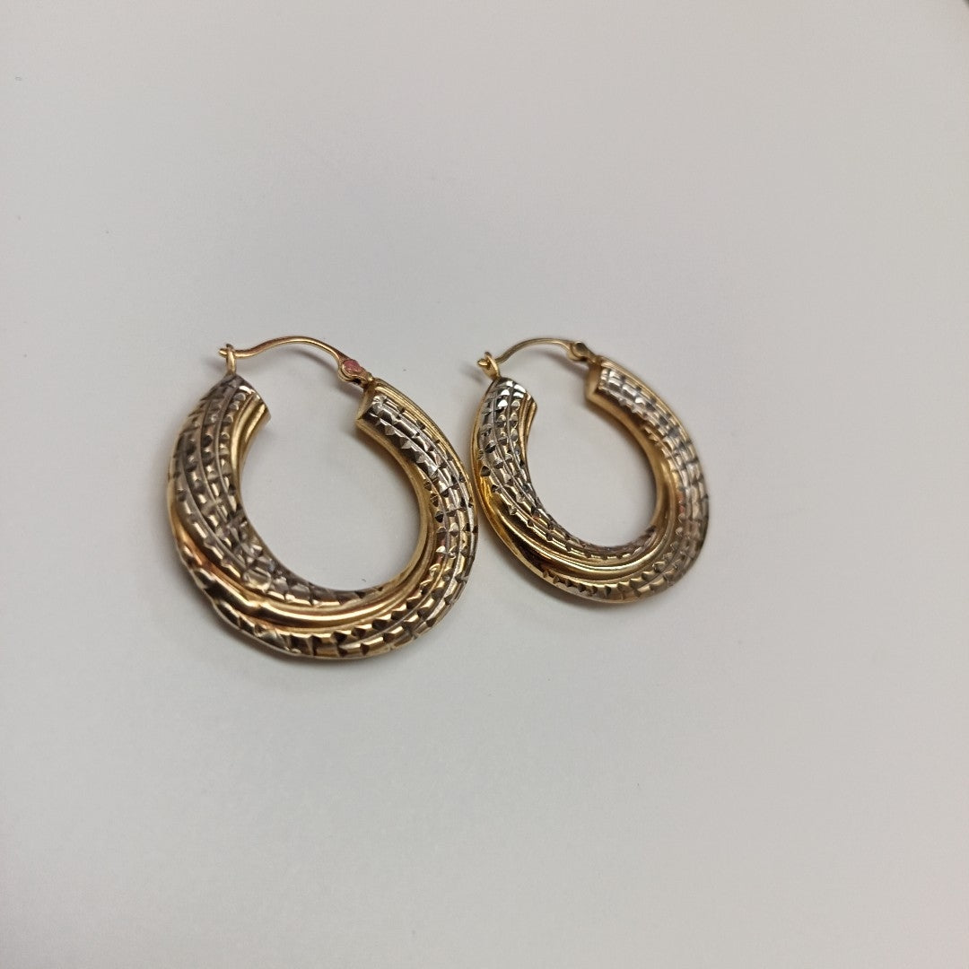 ARRACADAS PAR ORO,RODIADO 14 K 4,10 GRMS (SEMINUEVO)