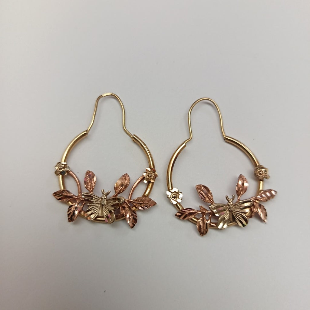 ARRACADAS PAR ORO COMBINADO 14 K 4,80 GRMS (SEMINUEVO)
