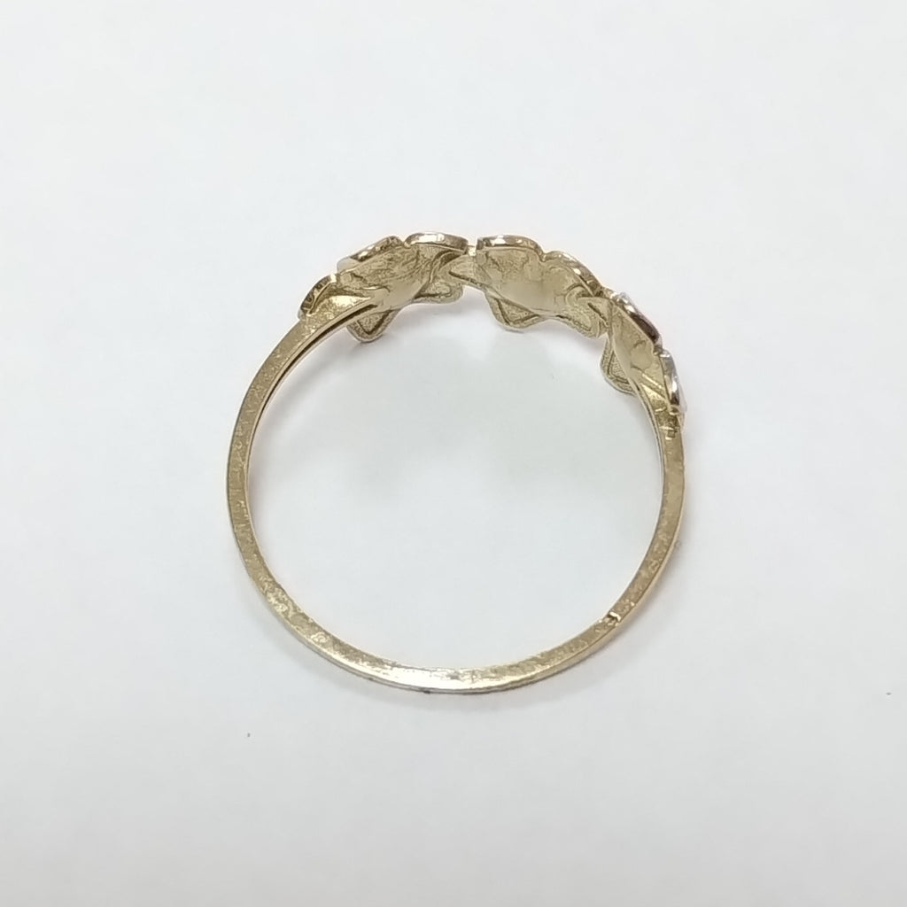 ANILLOS ANILLITO FIG FLORES 10K TALLA 8 1.3 GR (NUEVO)