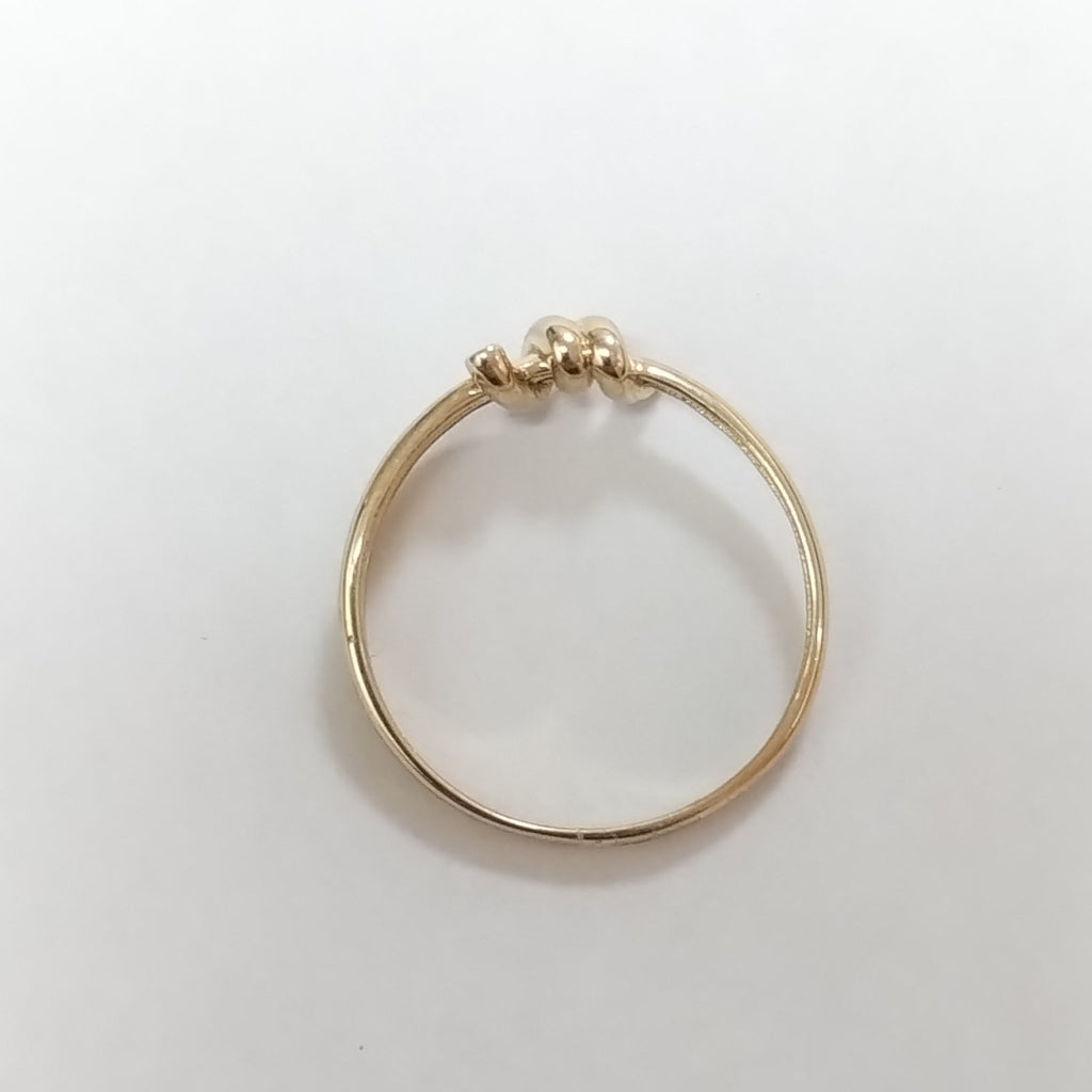 ANILLO ANILLITO C NUDO 14K 9 TALLA 2 GR (NUEVO)