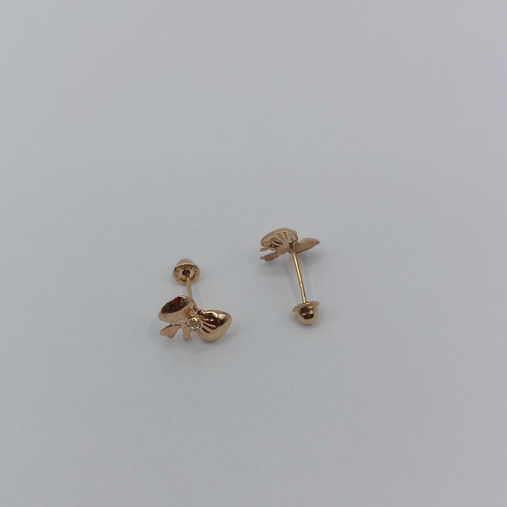 BROQUELES BROQUEL FIG MOÑO C CIRCONIA 14K 0.2441 GR (NUEVO)