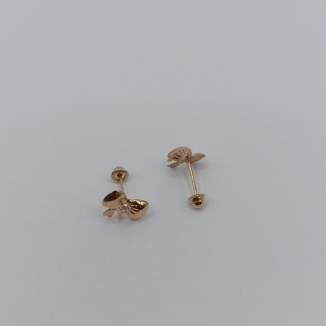 BROQUELES BROQUEL FIG MOÑO C CIRCONIA 14K 0.2441 GR (NUEVO)