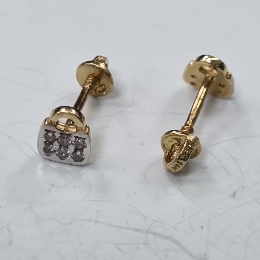 BROQUELES ORO 14K 1 (NUEVO)