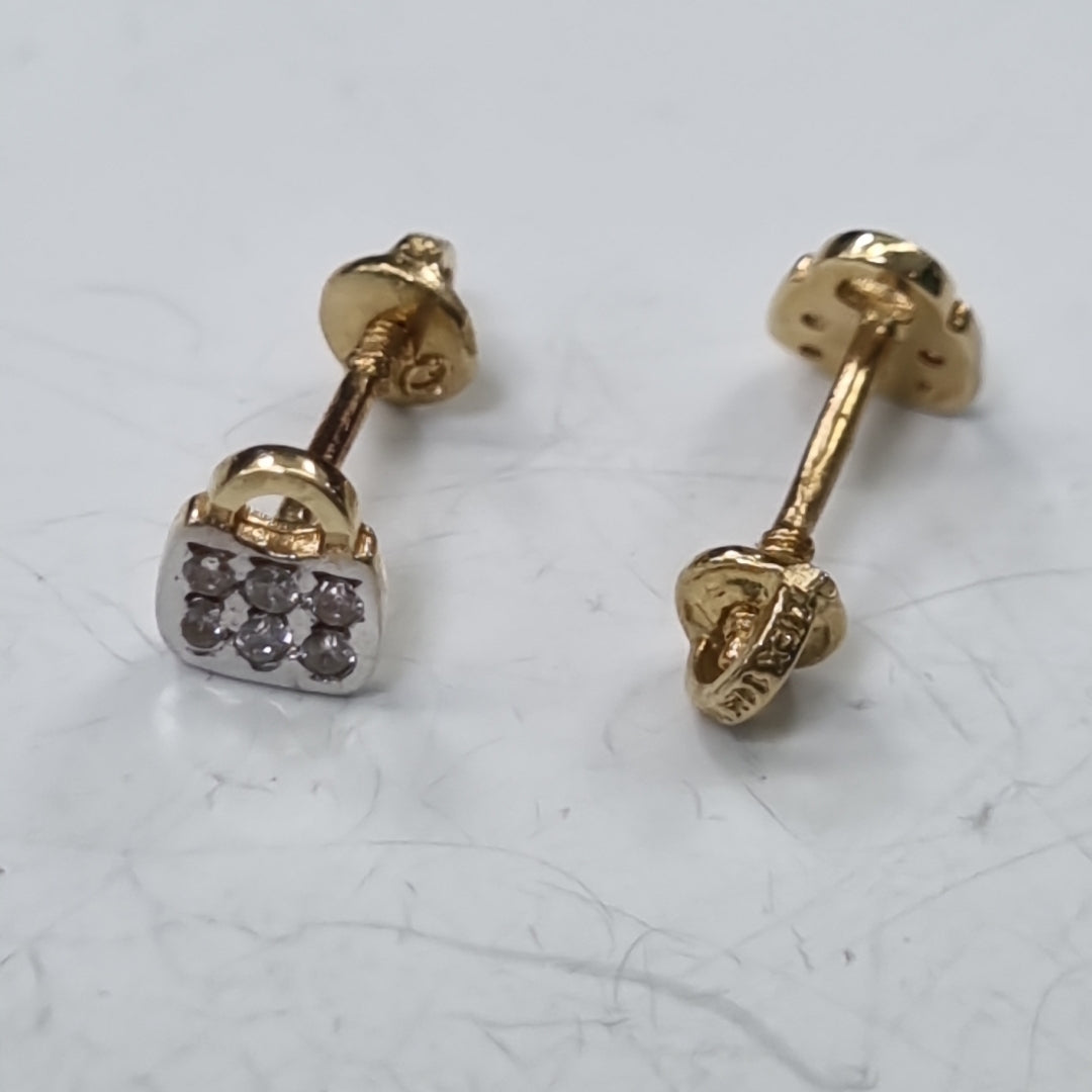 BROQUELES ORO 14K 1 (NUEVO)