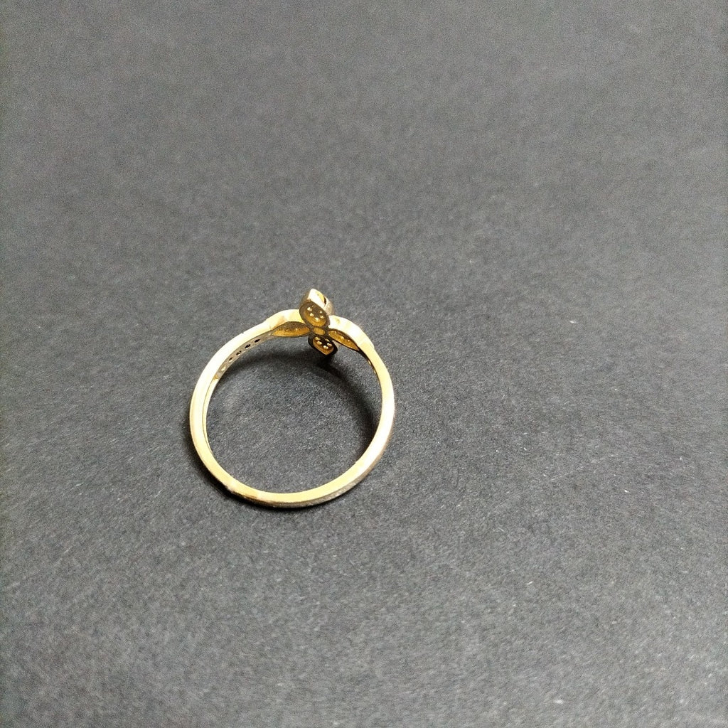 ANILLO ANILLITO FLOR C CIRCONIAS 14K 9 TALLA 2.1 GR (NUEVO)