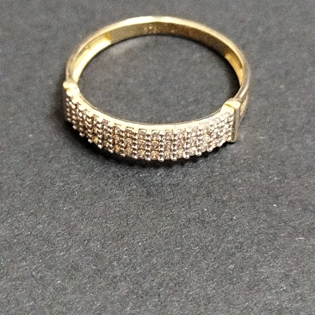 ANILLO ANILLITO C CIRCONIAS 14K 7 TALLA 1.5 GR (NUEVO)