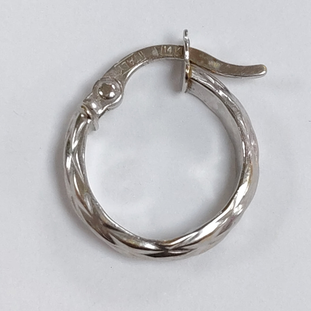 ARRACADAS PAR ORO BLANCO 14 K 0,80 GRMS (SEMINUEVO)
