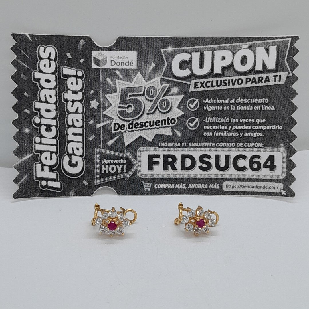 ARETES PAR ORO 14 K 4,40 GRMS (SEMINUEVO)