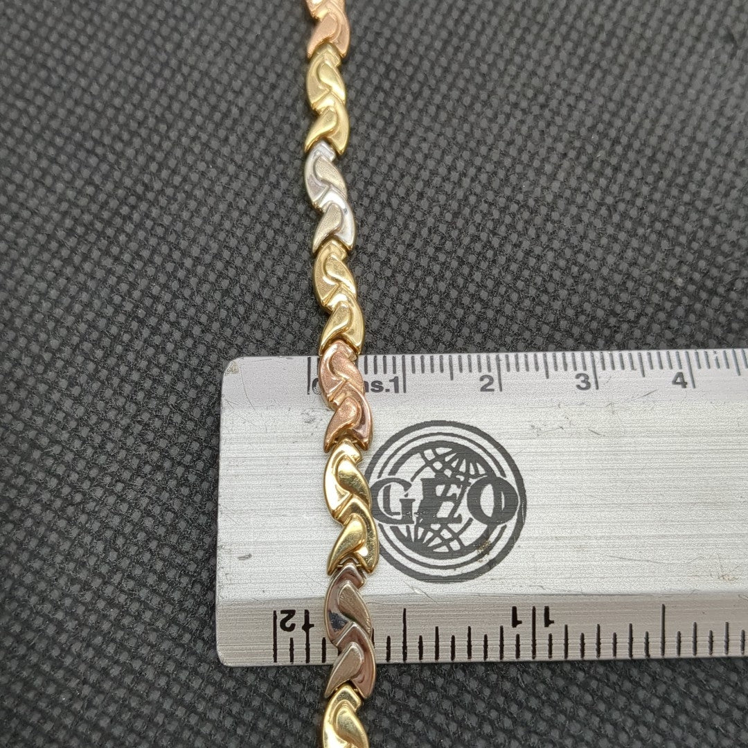 PULSERA ORO COMBINADO 10 K 3,80 GRMS (SEMINUEVO)