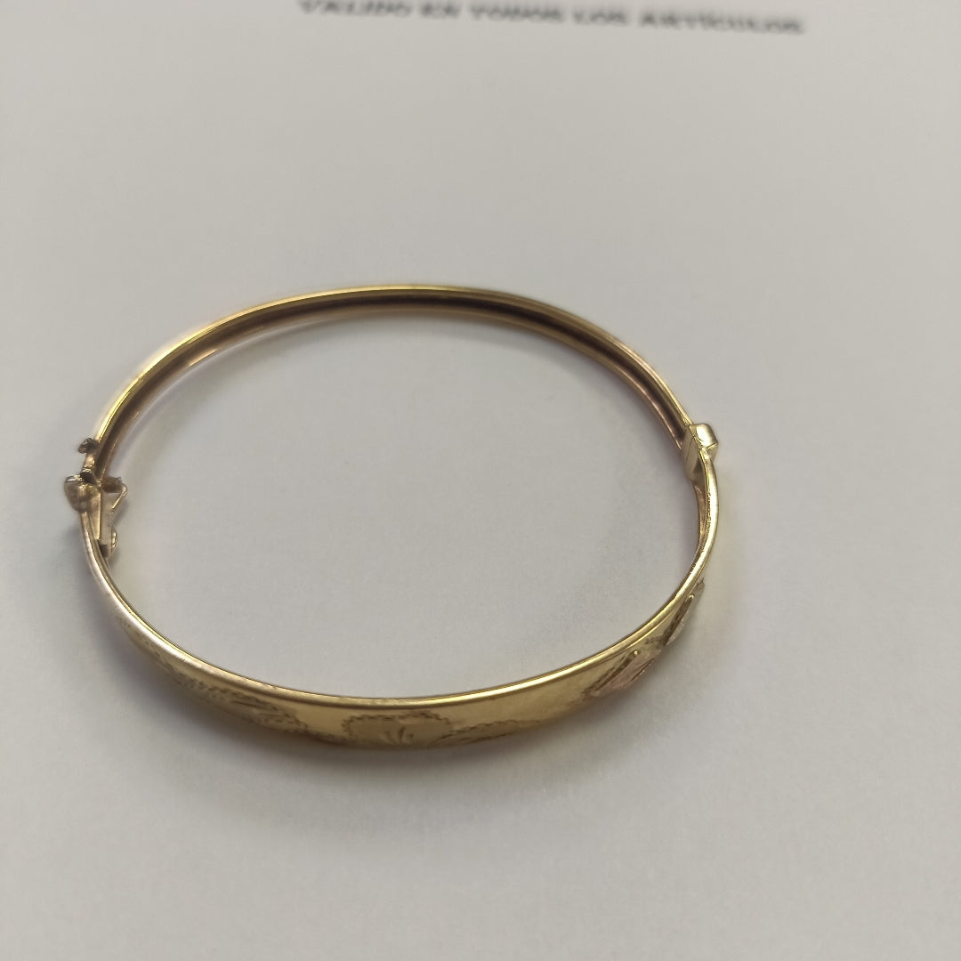 PULSERA RIGIDA ORO 14 K 9.7 GRMS (SEMINUEVO)