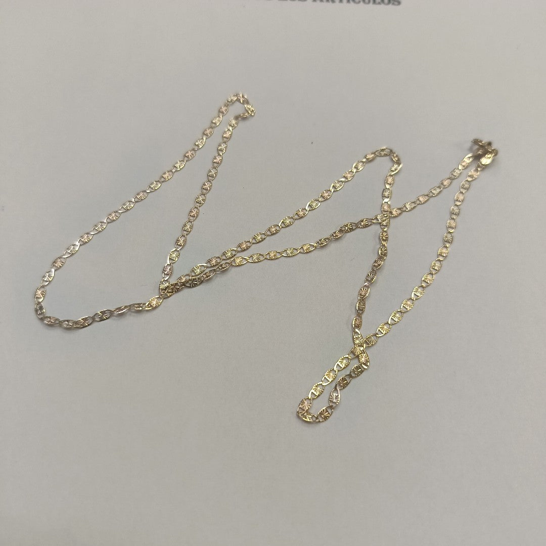 CADENA ORO COMBINADO 10 K 2.7 GRMS (SEMINUEVO)