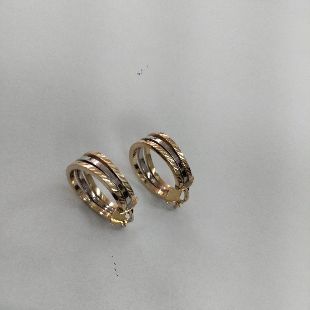 ARRACADAS PAR ORO COMBINADO 10 K 2,20 GRMS (SEMINUEVO)