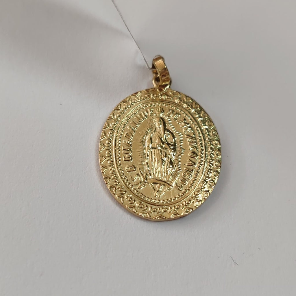 CADENA, MEDALLA RELIGIOSA ORO 14 K 4 GRMS (SEMINUEVO)