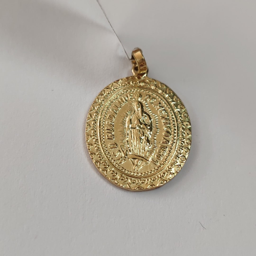 CADENA, MEDALLA RELIGIOSA ORO 14 K 4 GRMS (SEMINUEVO)