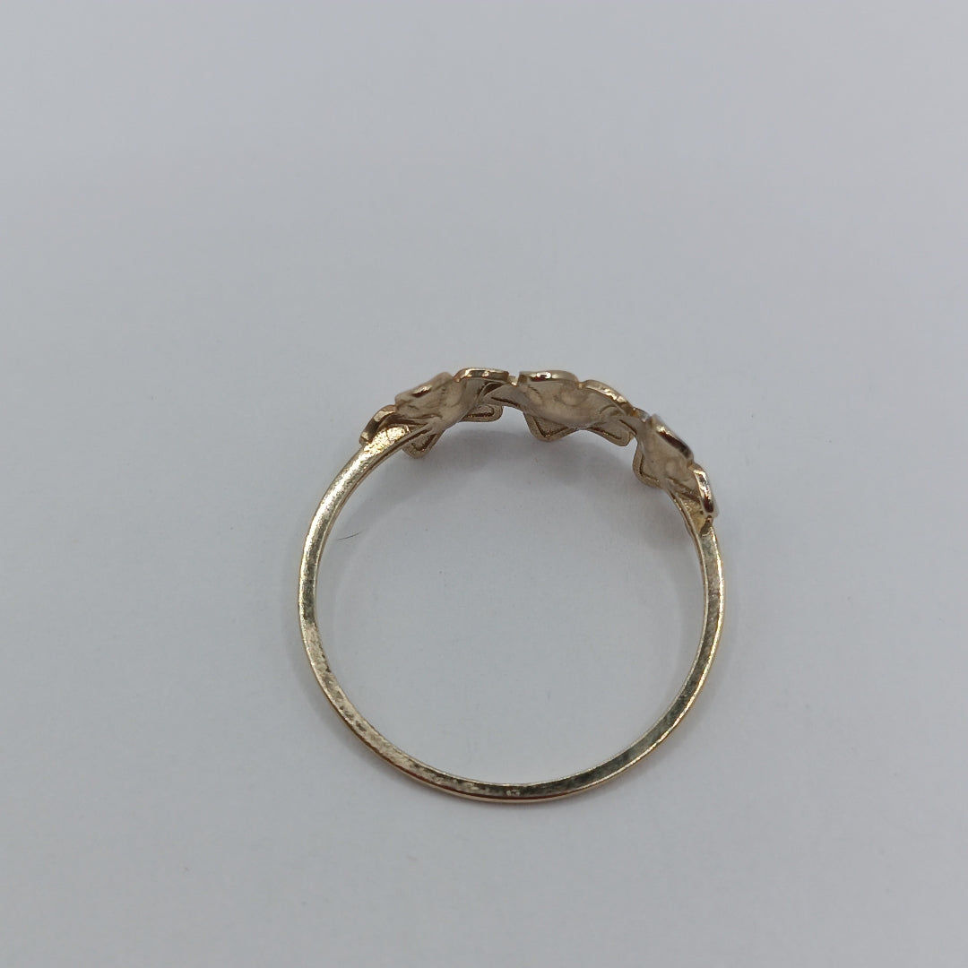 ANILLOS ANILLITO FIG FLORES 10K TALLA 9 1.3 GR (NUEVO)
