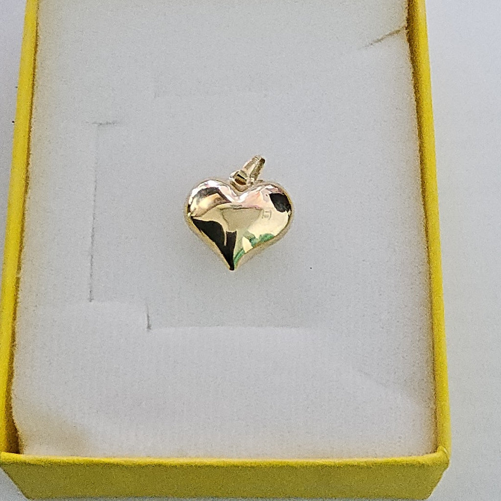 DIJE TEJIDO CORAZON LISO 14K 1 GR (NUEVO)