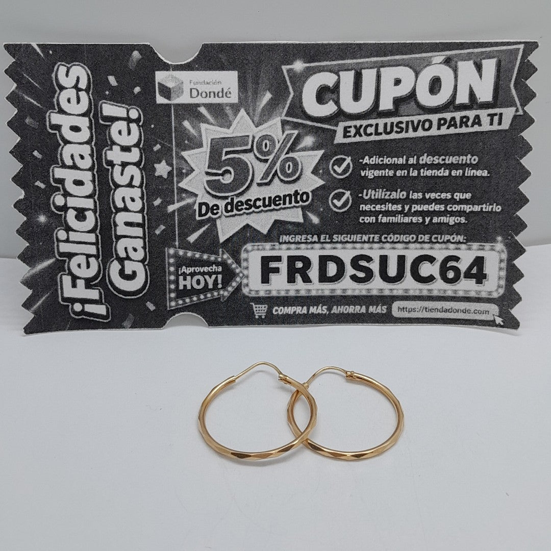 ARRACADAS PAR ORO 14 K 1,40 GRMS (SEMINUEVO)