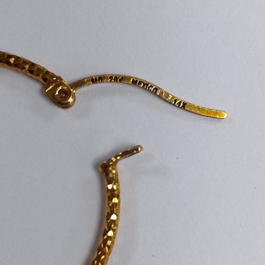 ARRACADAS PAR ORO 14 K 2 GRMS (SEMINUEVO)