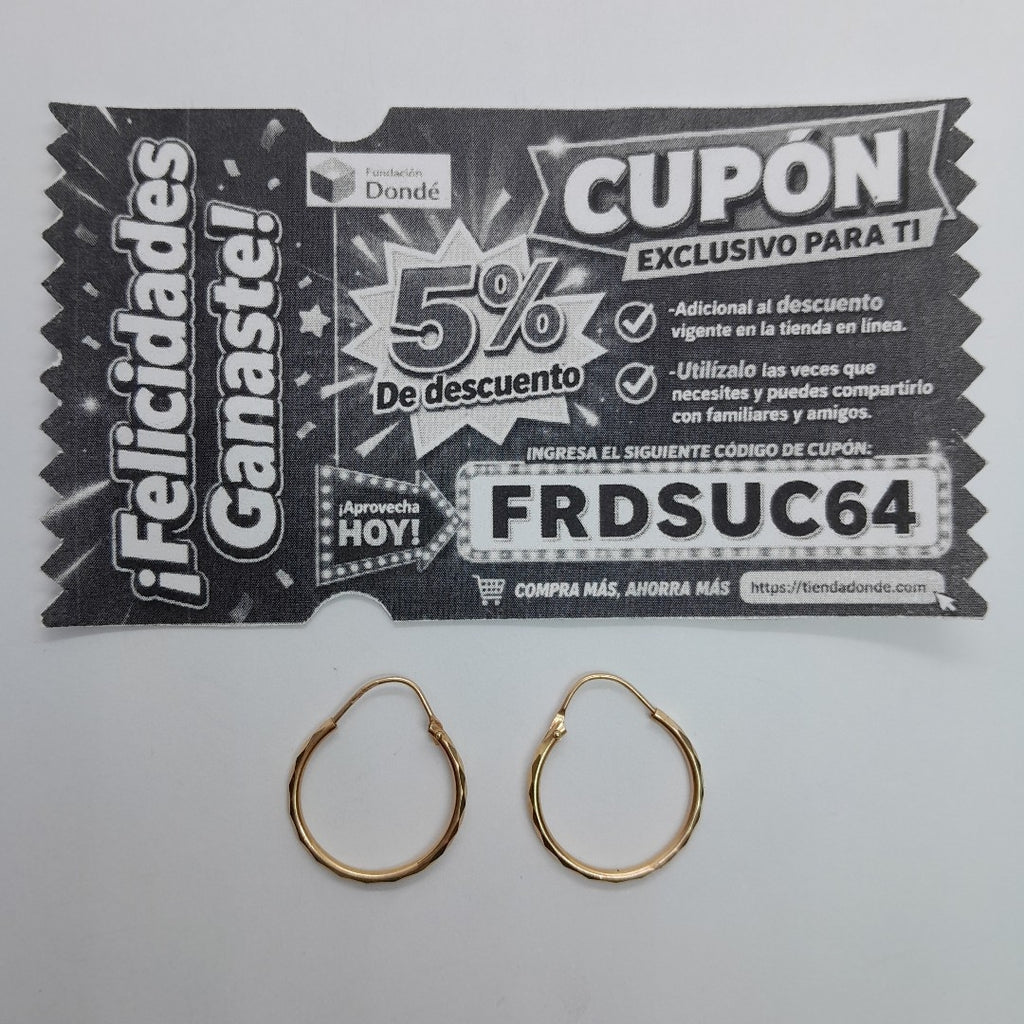 ARRACADAS PAR ORO 14 K 1,10 GRMS (SEMINUEVO)