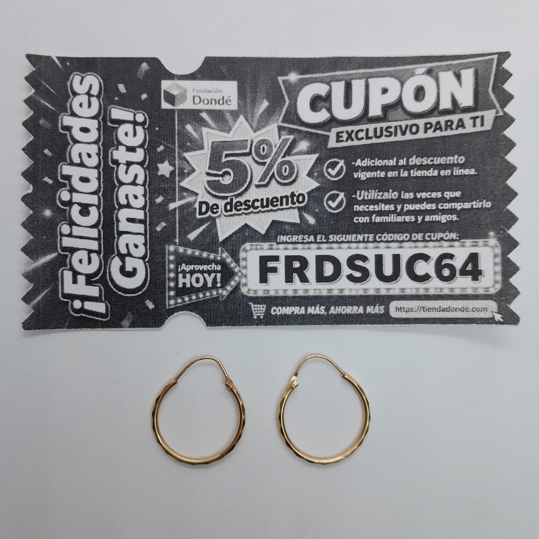 ARRACADAS PAR ORO 14 K 1,10 GRMS (SEMINUEVO)