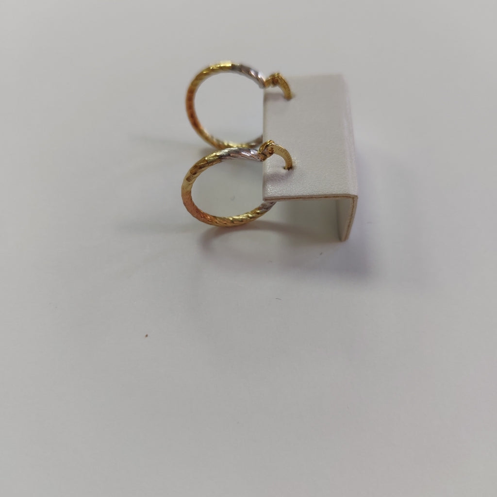 ARETES TEJIDO ARRACADAS TZL COMBINADAS 14K 1.8 GR (NUEVO)