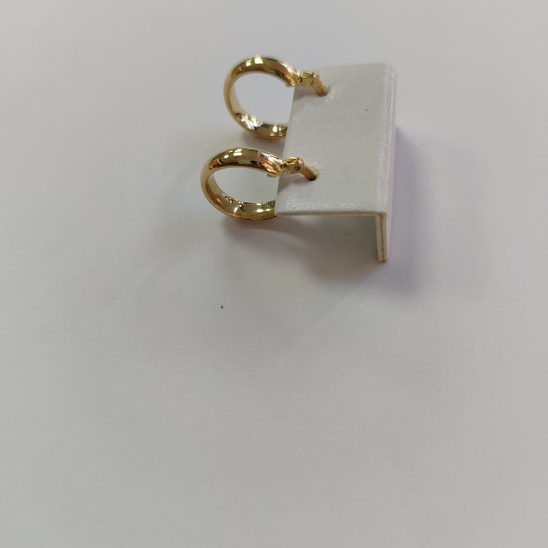 ARETES ARRACADA LISA 14K 1.6 GR (NUEVO)