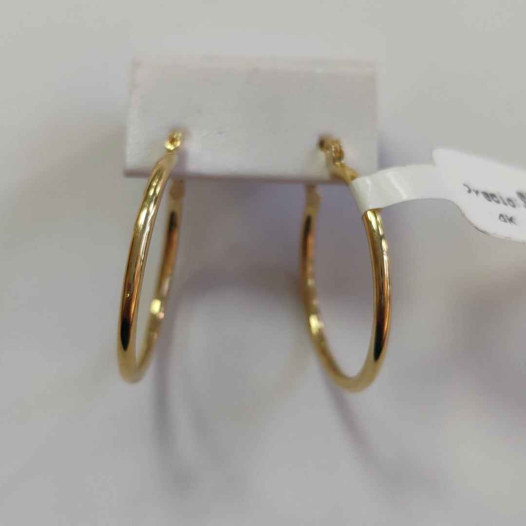 ARETES TEJIDO ARRACADAS LISAS 14K 1.5 GR (NUEVO)