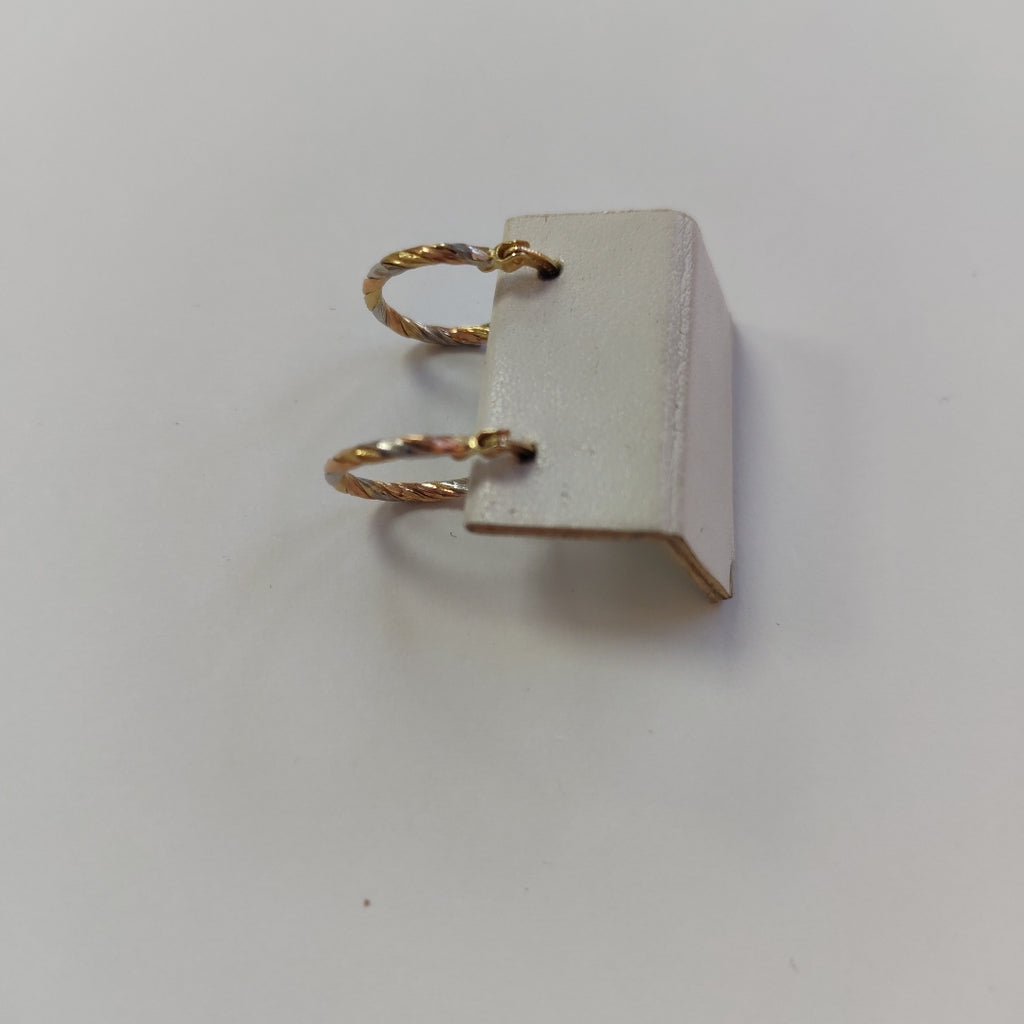 ARETES ARRACADAS COMBINADAS 14K 2.1 GR (NUEVO)