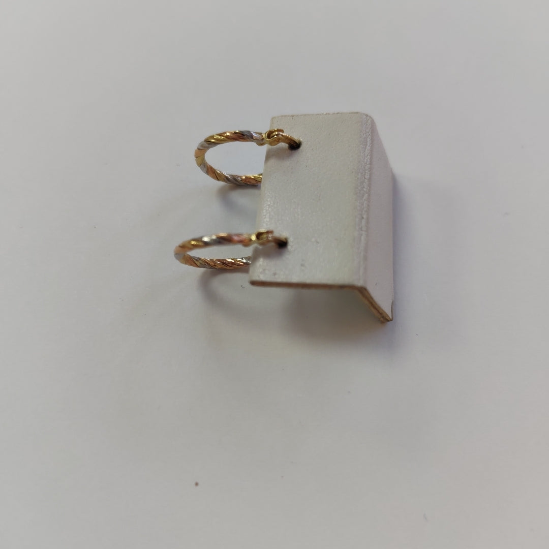 ARETES ARRACADAS COMBINADAS 14K 2.1 GR (NUEVO)