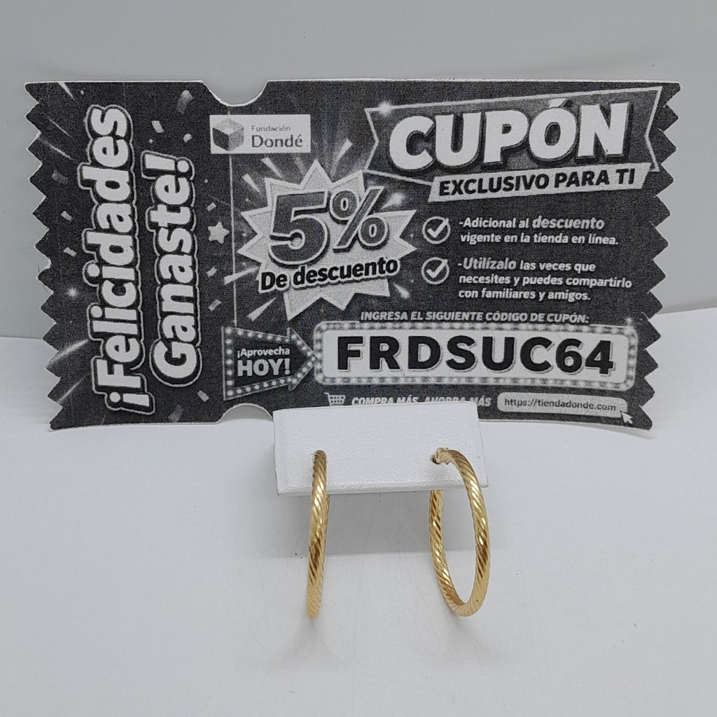 ARRACADAS PAR ORO 14 K 2,20 GRMS (SEMINUEVO)